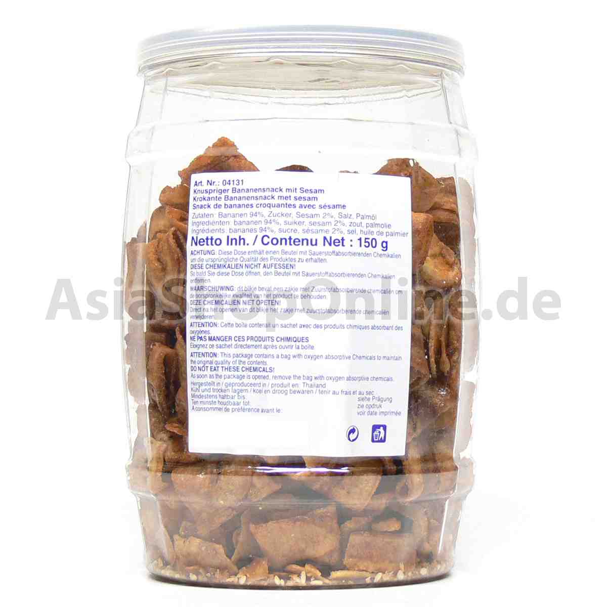 Knuspriger Bananensnack mit Sesam - Thai Dancer - 150 g