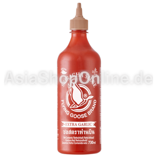 Sriracha Hot Chilli Sauce Extra Knoblauch - Flying Goose - 730ml