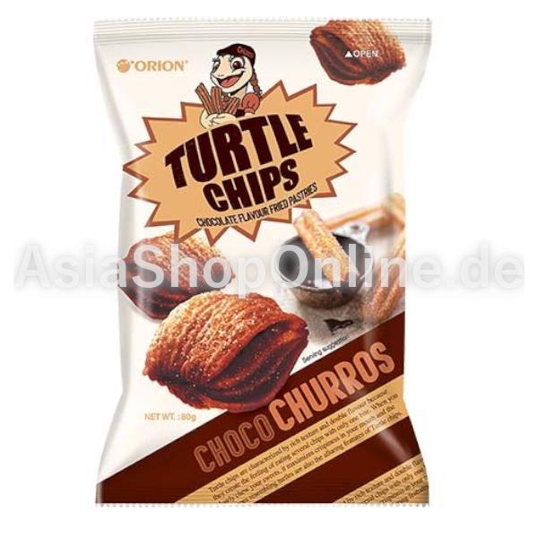 Turtle Chips Choco Churros - ORION - 80g