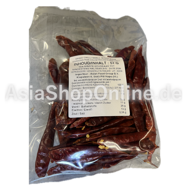 Chilis getrocknet ohne Stiel - Cock - 57g