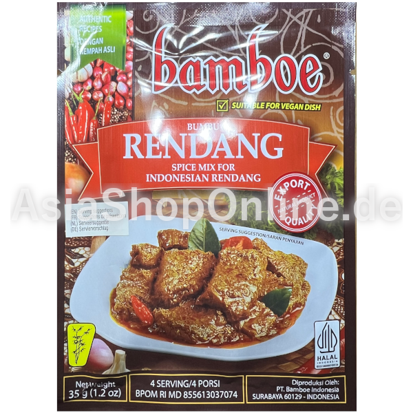 Gewürzpaste Rendang kokosnus rindfleisch - Bamboe - 35g