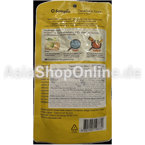 Tteokbokki Sauce, süß - Sempio - 150g