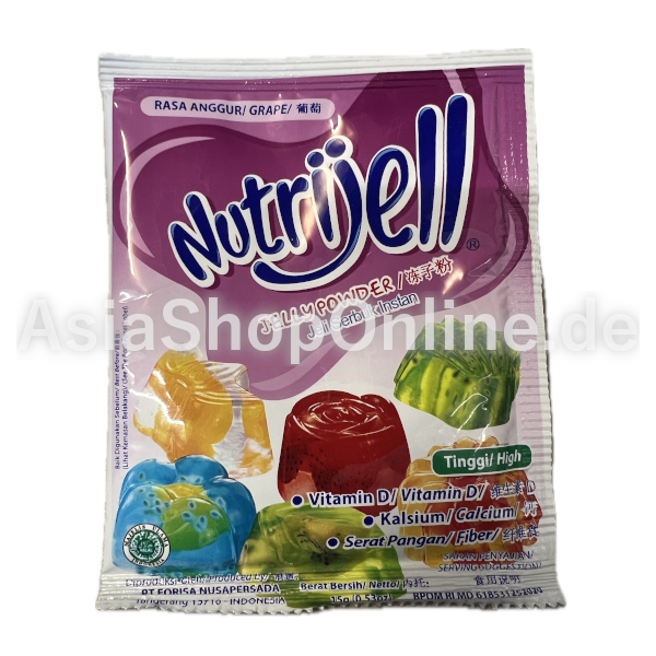 Geleepulver mit Trauben-Geschmack - Nutrijell - 15gr