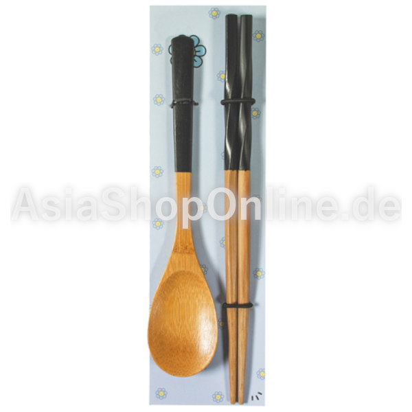 Essstäbchen und Löffel Set – Golden Turtle – 1 Set