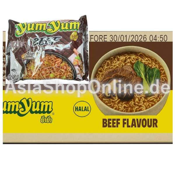 Instantnudeln Rindfleischgeschmack Karton - YumYum - 30x60g