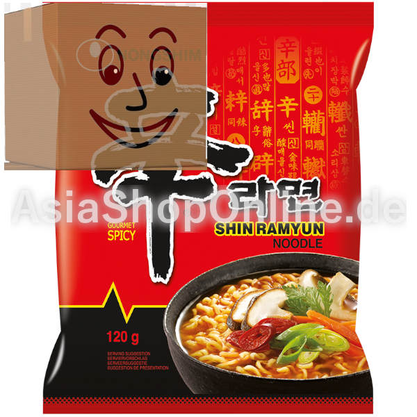 Instantnudeln Shin Ramyun Karton - Nongshim - 20x120g