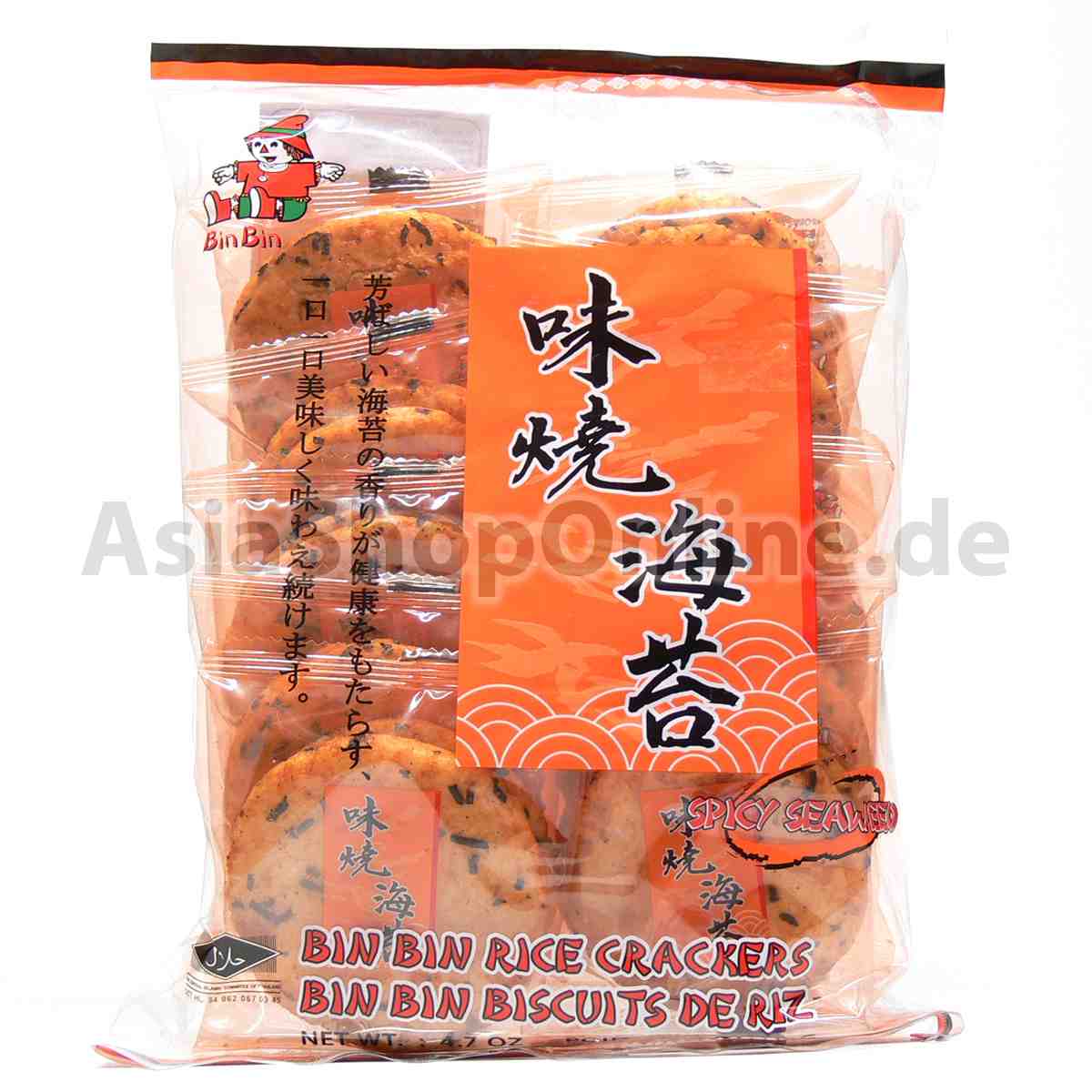 Würzige Reiscracker mit Seetang - Bin Bin - 135 g
