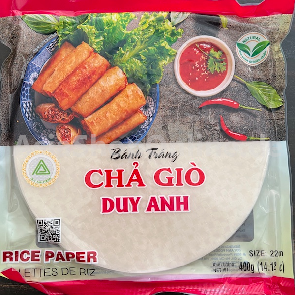 Rice Paper Deep Fry Round 22cm - Duy Anh - 400g