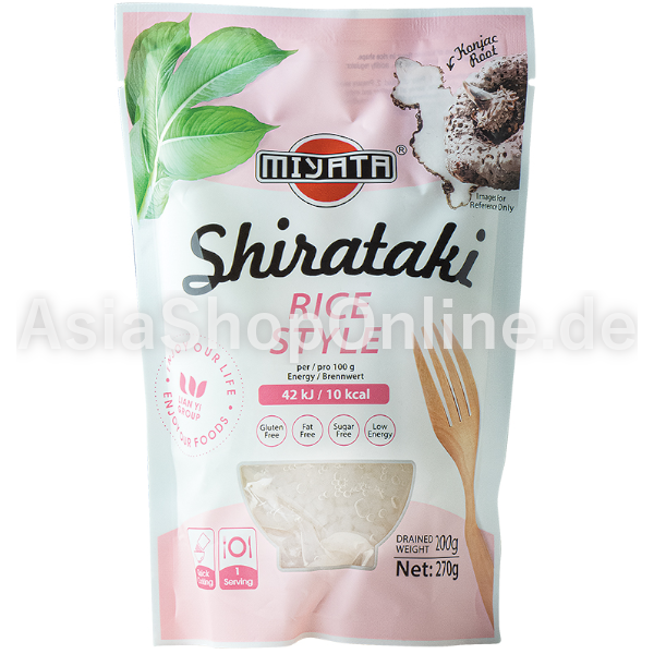 Shirataki in Reis Form aus Konjakmehl - Miyata - 200g