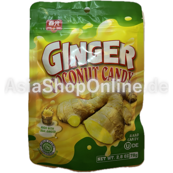 Kokosnussbonbons mit Ingwer - Chun Guang - 78g