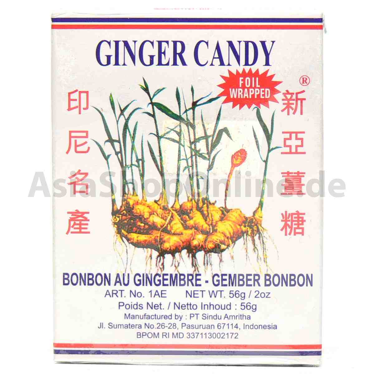 Ingwerbonbons - Sina - 56g