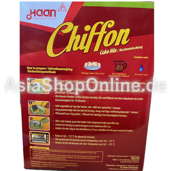Chiffon Pandan Cake Mix - Haan - 380gr