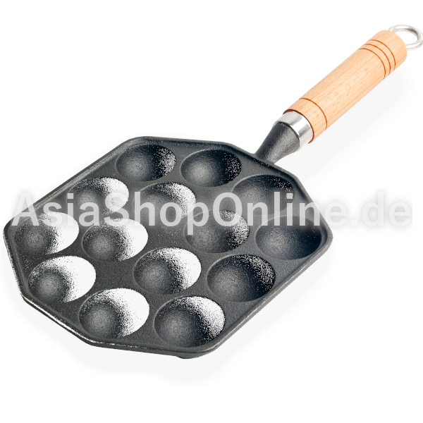 Takoyaki-Pfanne mit Holzgriff - Emro - 1St