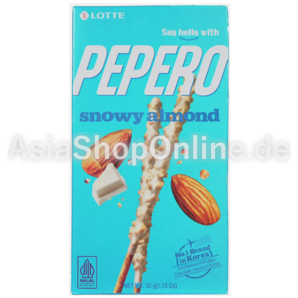 Pepero Snowy Almond - Lotte - 32g
