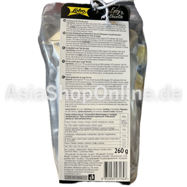 Tom Ka Suppe Gewürz & Zutaten Set - Lobo - 260g