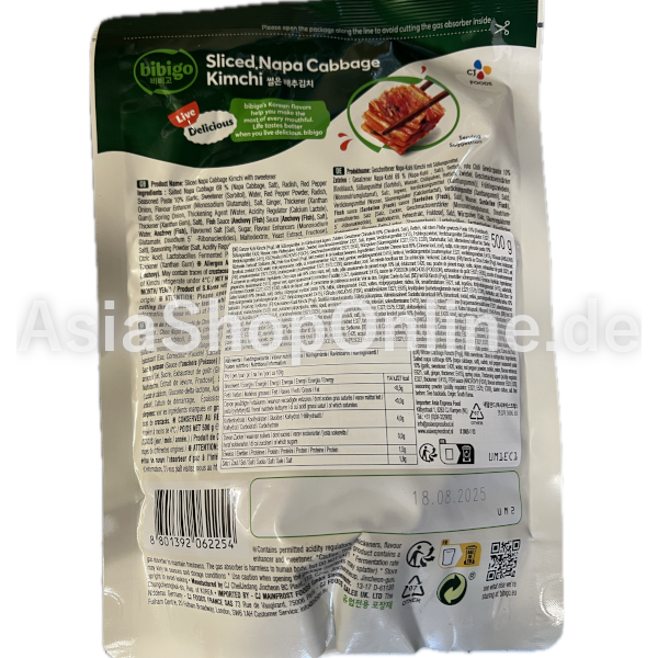 Kimchi Chinakohl geschnitten - Bibigo - 500g