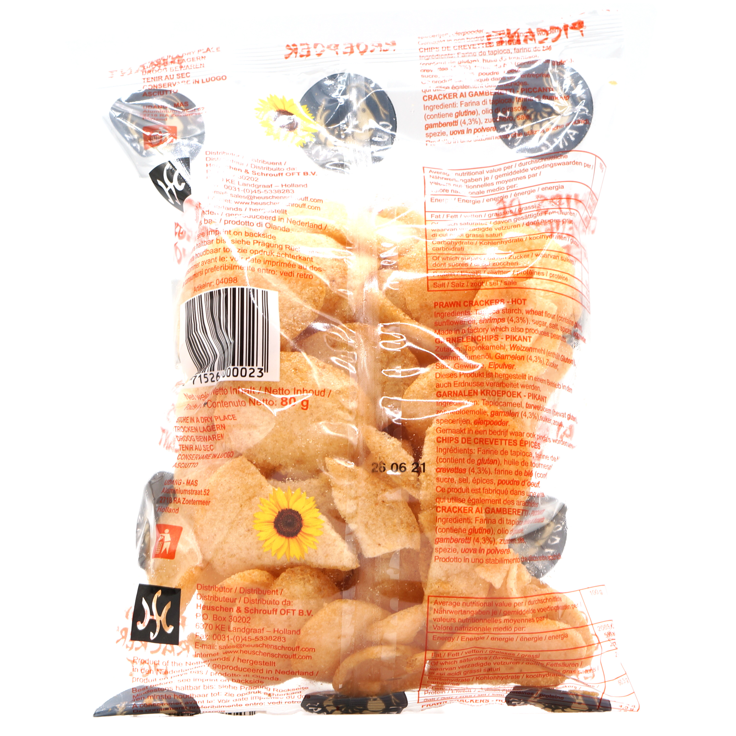 Scharfe Krabbenchips - Udang Mas - 80g