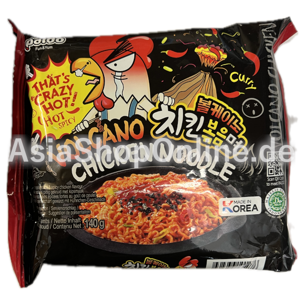 Instant Nudeln Volcano Huhn Scharf - Paldo - 140g