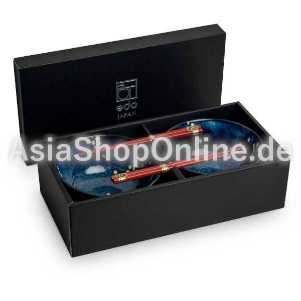 Udon-Schalenset 17 cm Hana Blau - EDO Japan - 1 Set
