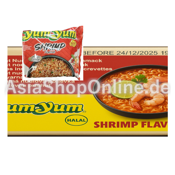 Instantnudeln Garnelengeschmack Karton - YumYum - 30x60g