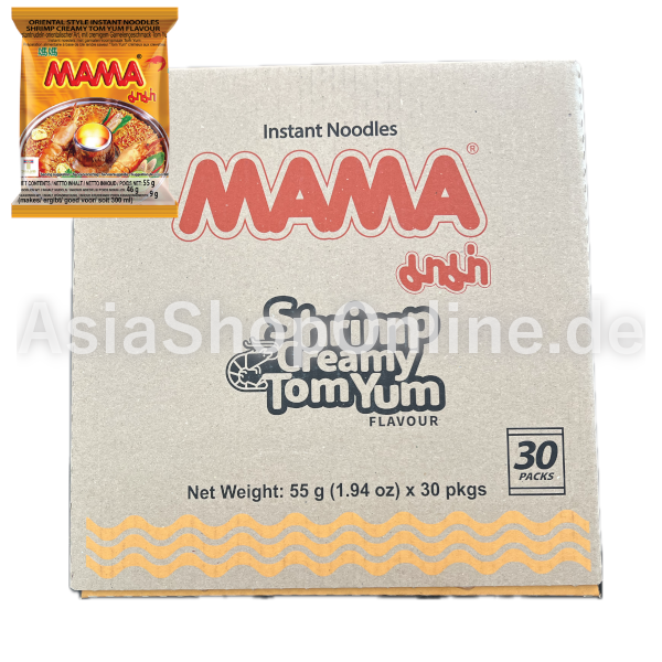 Instantnudeln Garnele Creamy Tom Yum Karton - Mama - 30x55g