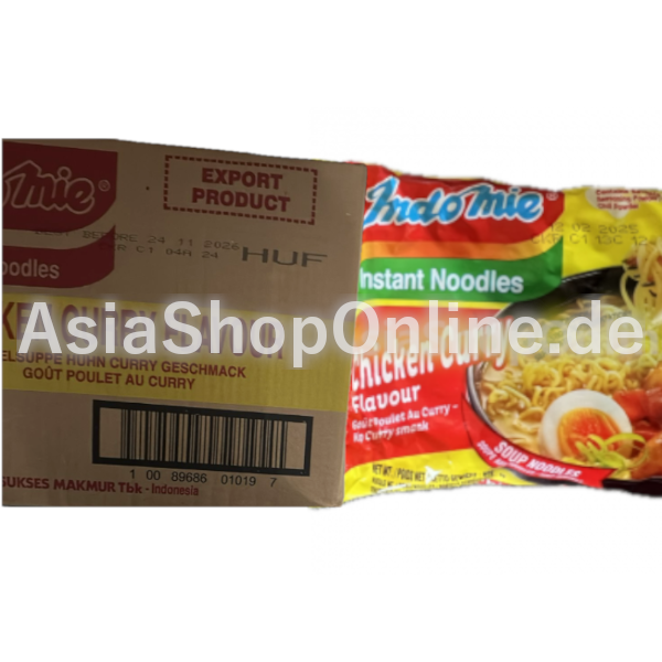 Instant Nudeln Chicken Curry Karton - Indomie - 40x80g