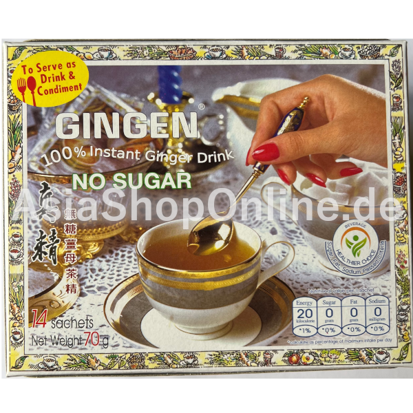 Instant Ingwergetränk ohne Zuckerzusatz (14 Beutel) - Gingen - 70g
